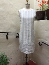 Emmi Sheath Dress, Silver Stripe